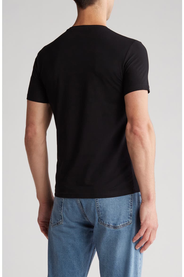 3D Abstract Graphic Print T-Shirt, Alternate, color, BLACK