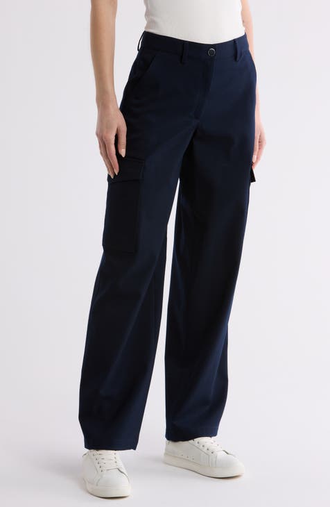 Cargo Pocket Wool Blend Pants