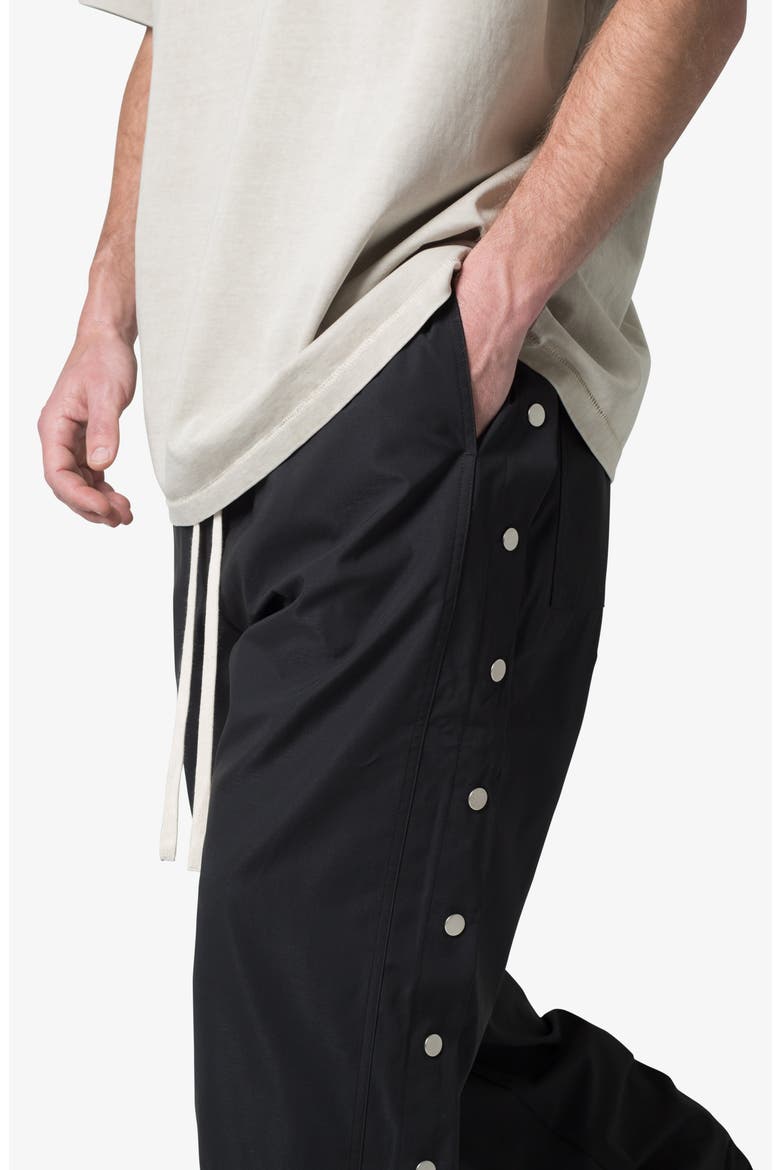 Oversize Side Snap Nylon Pants, Alternate, color, BLACK