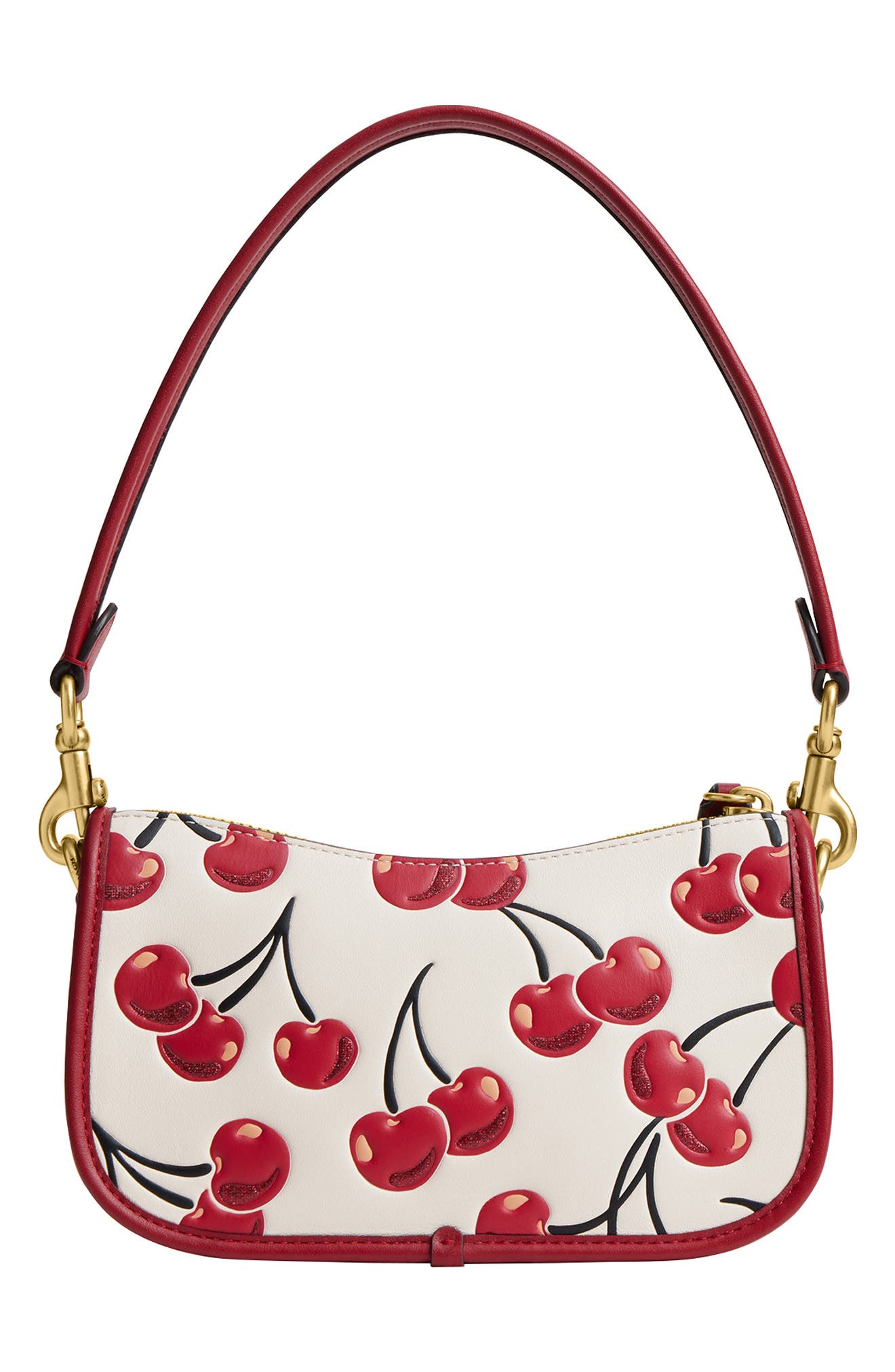 COACH The Originals Cherry Leather Shoulder Bag, Alternate, color, 