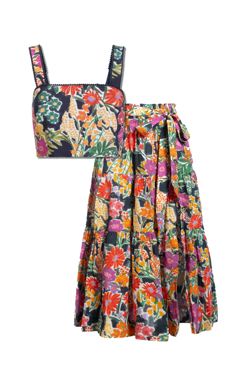 Change of Scenery Ilyssa Square Neck Smocked Crop Top, Alternate, color, Gardenia