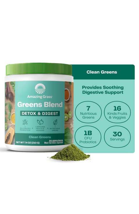 Detox Digest Green Superfood Powder Clean Greens 30 Servings