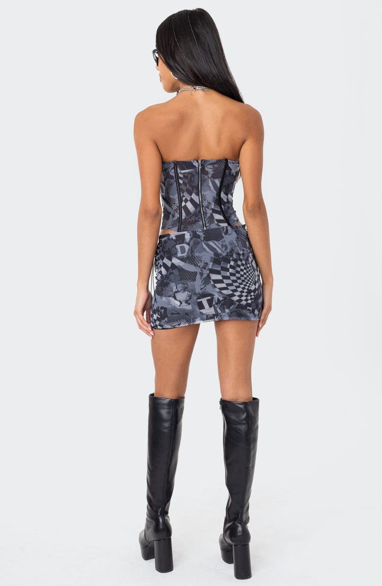 EDIKTED Aly Mesh Strapless Bustier Top, Alternate, color,