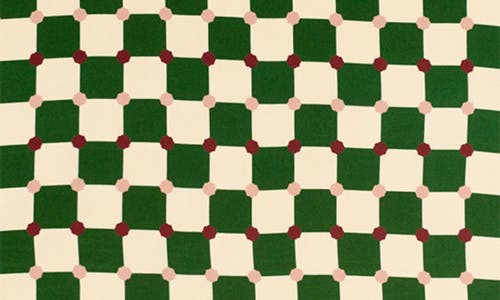 Lost Pattern Checkerboard Silk Pocket Square In Green