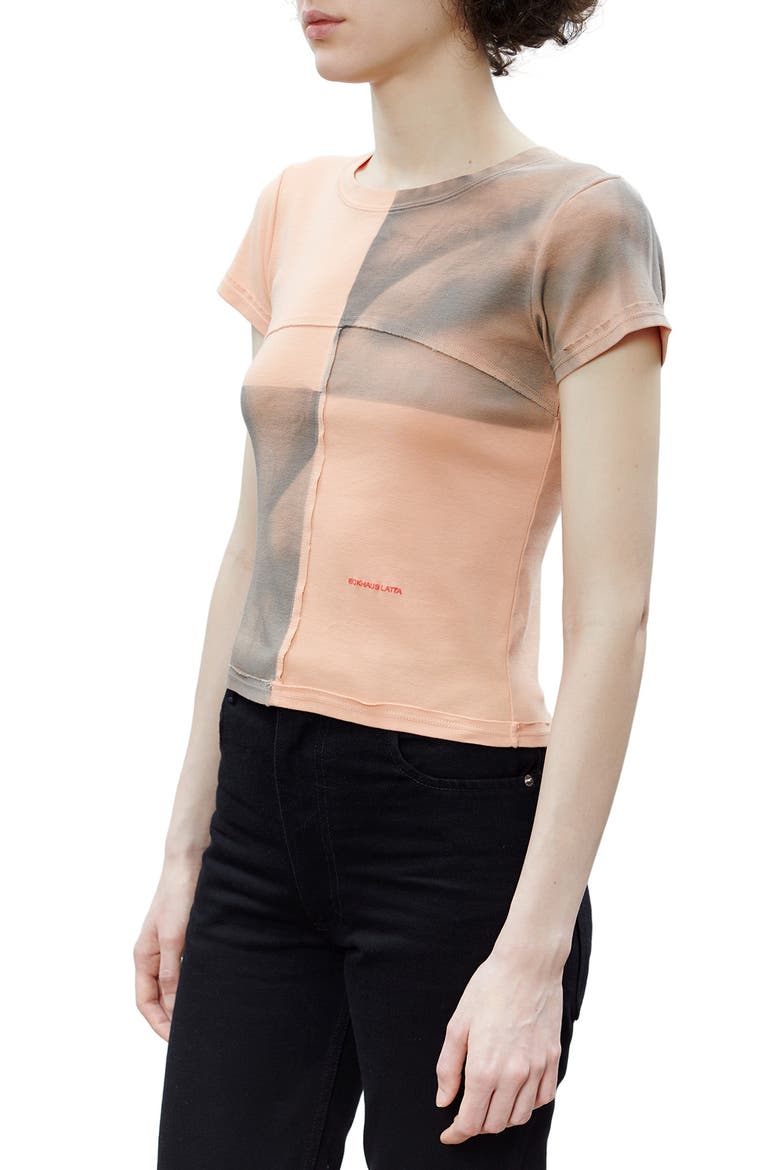 Checkerboard Lapped Seam Baby T-Shirt, Alternate, color, BIG CHECKER BEIGE
