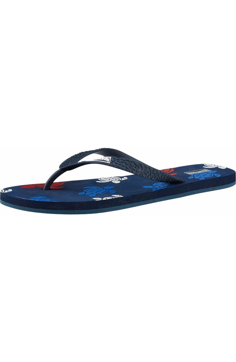 Vilebrequin Men's Tortues Multicolores Flip Flops, Main, color, Bleu Marine