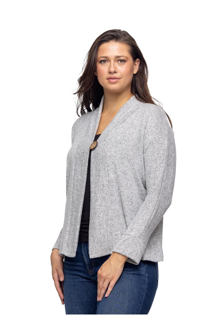 Single Button Front Long Sleeve Womens Cardigan, Alternate, color, Grey