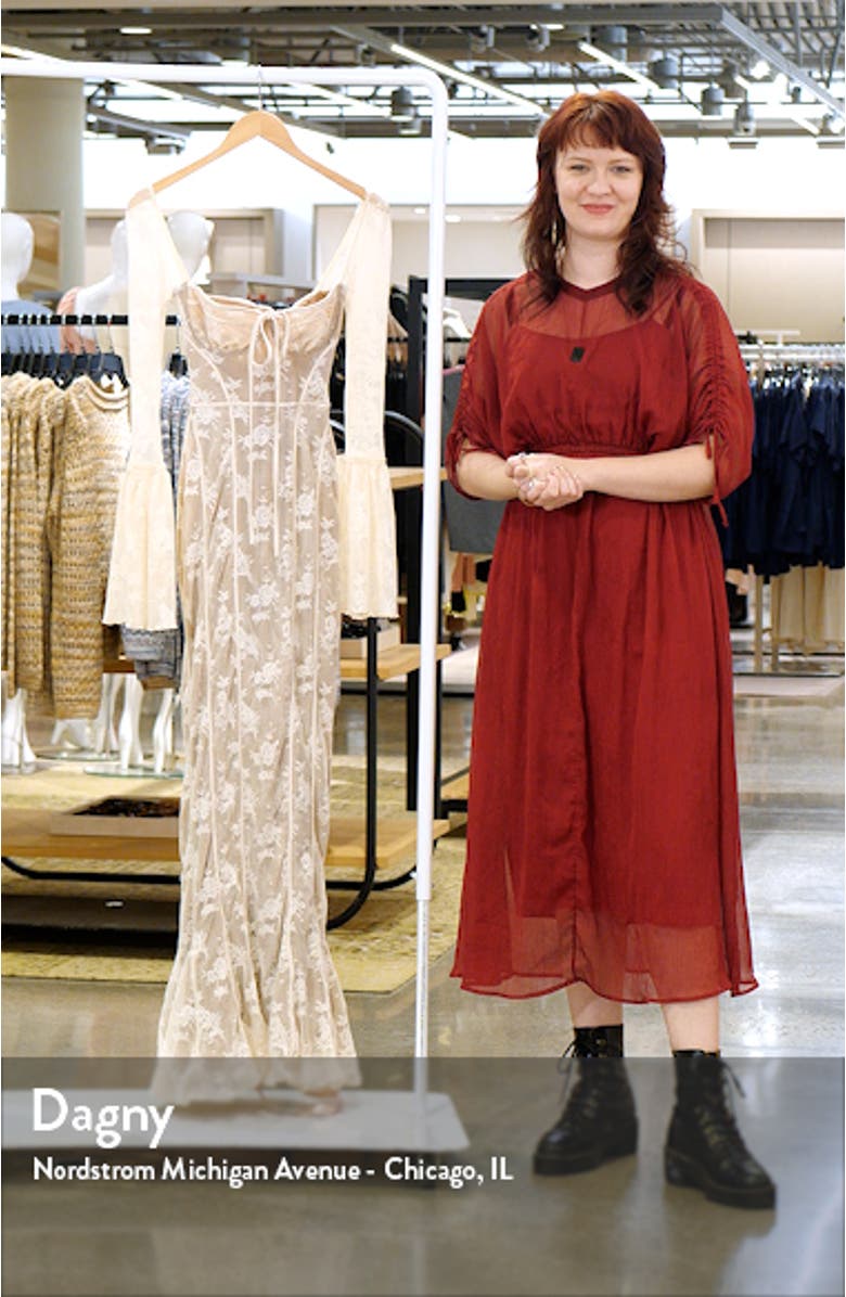 Delilah Floral Long Sleeve Lace Maxi Dress, sales video thumbnail