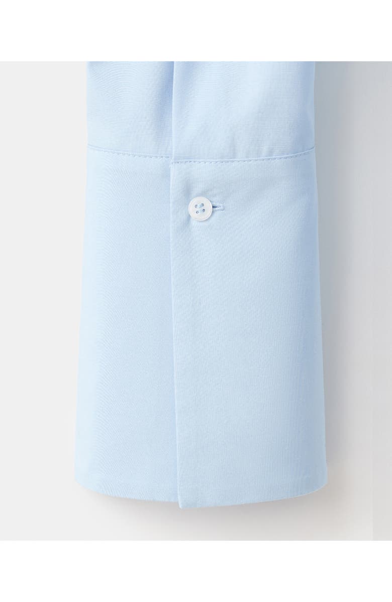 MANGO Embroidered Floral Button-Up Shirt, Alternate, color, Sky Blue