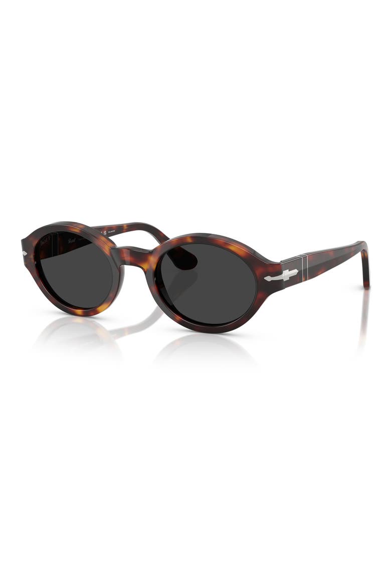 Loris 51mm Polarized Oval Sunglasses, Alternate, color, HAVANA / POLAR DARK GREY
