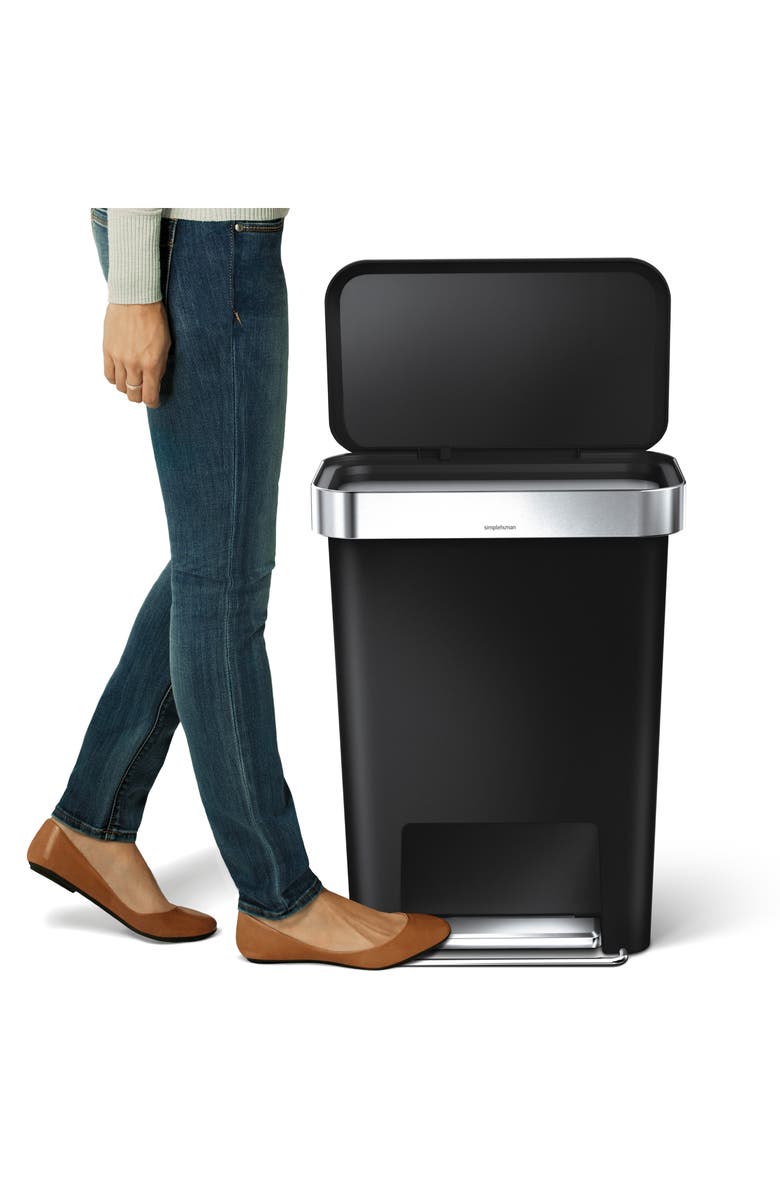 simplehuman 45L Soft Close Step Trash Can, Alternate, color,