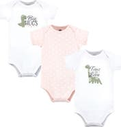 Hudson Baby Essential Three-Piece Set of Cotton Bodysuits