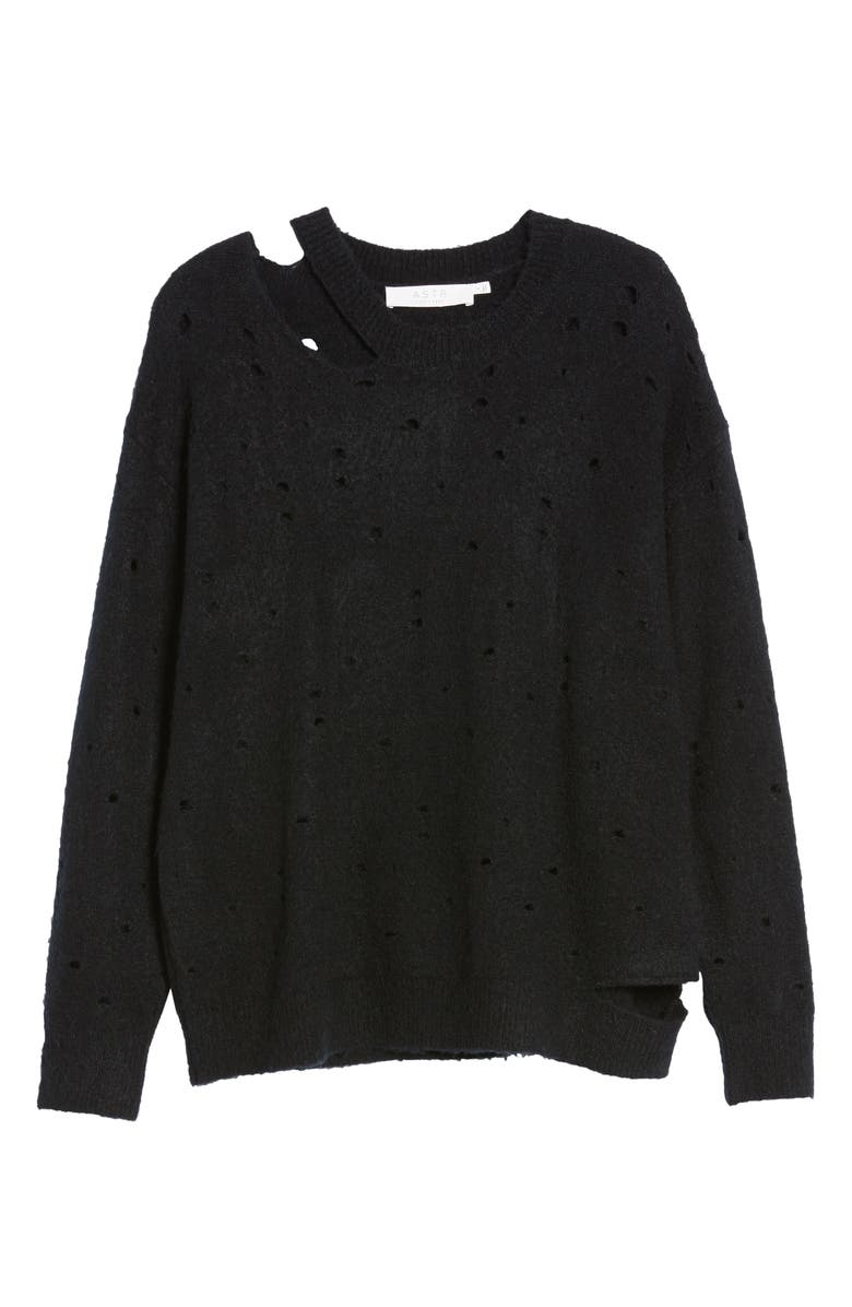 ASTR the Label Distressed Sweater, Alternate, color, 