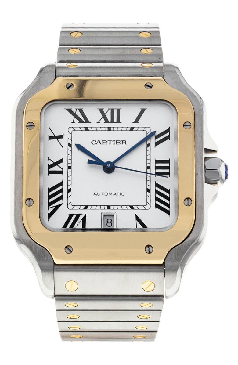 Watchfinder & Co. Cartier Preowned Santos Bracelet Watch, Main, color,