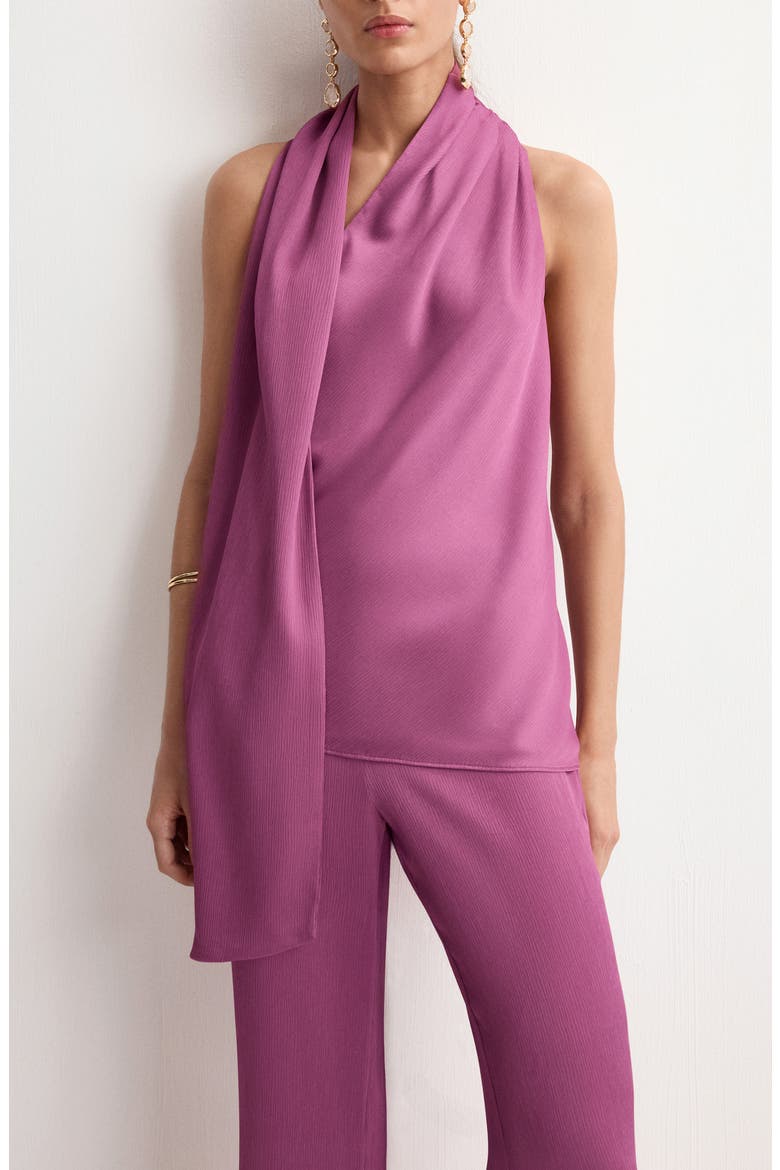 Straight Leg Satin Pants, Alternate, color, LIGHT/ PASTEL PURPLE
