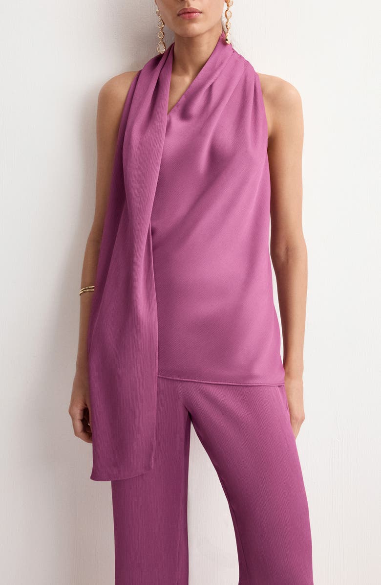 MANGO Straight Leg Satin Pants, Alternate, color, Light/ Pastel Purple