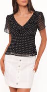 Petal & Pup Dorado Polka Dot Ruffled Top