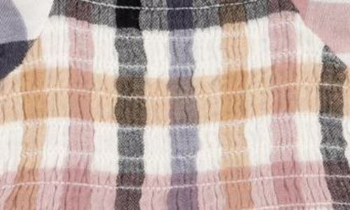 Angel Dear Harvest Plaid Smocked Tutu Skirted Bodysuit In Pink