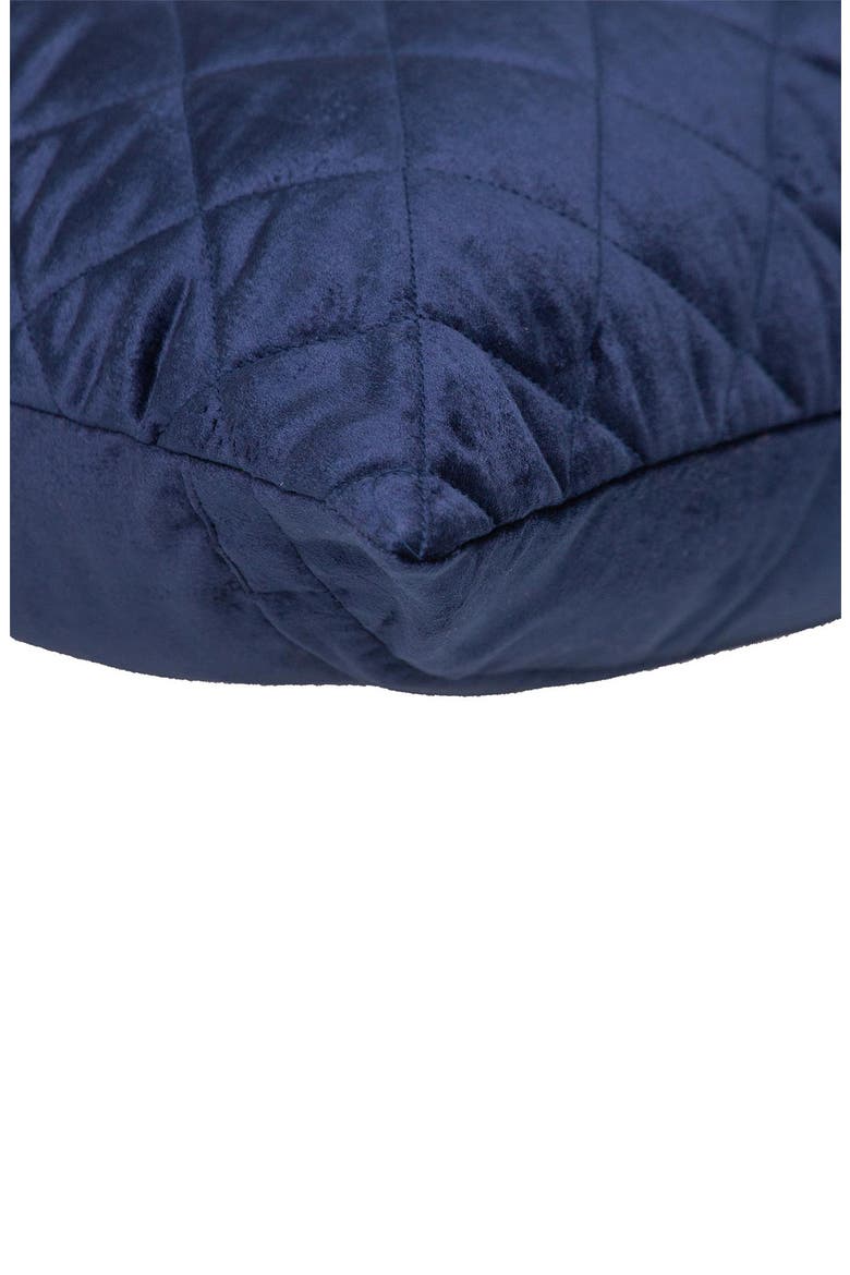 Milo Quilted Throw Pillow, Alternate, color, NAVY