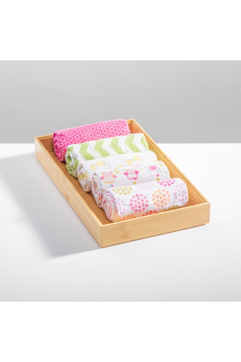 Stackable 15" Long Wooden - Drawer Organizer - 2 Pack, Natural Wood, Alternate, color, Natural