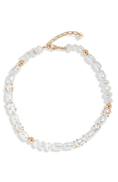 Mixed Faux Pearl Necklace