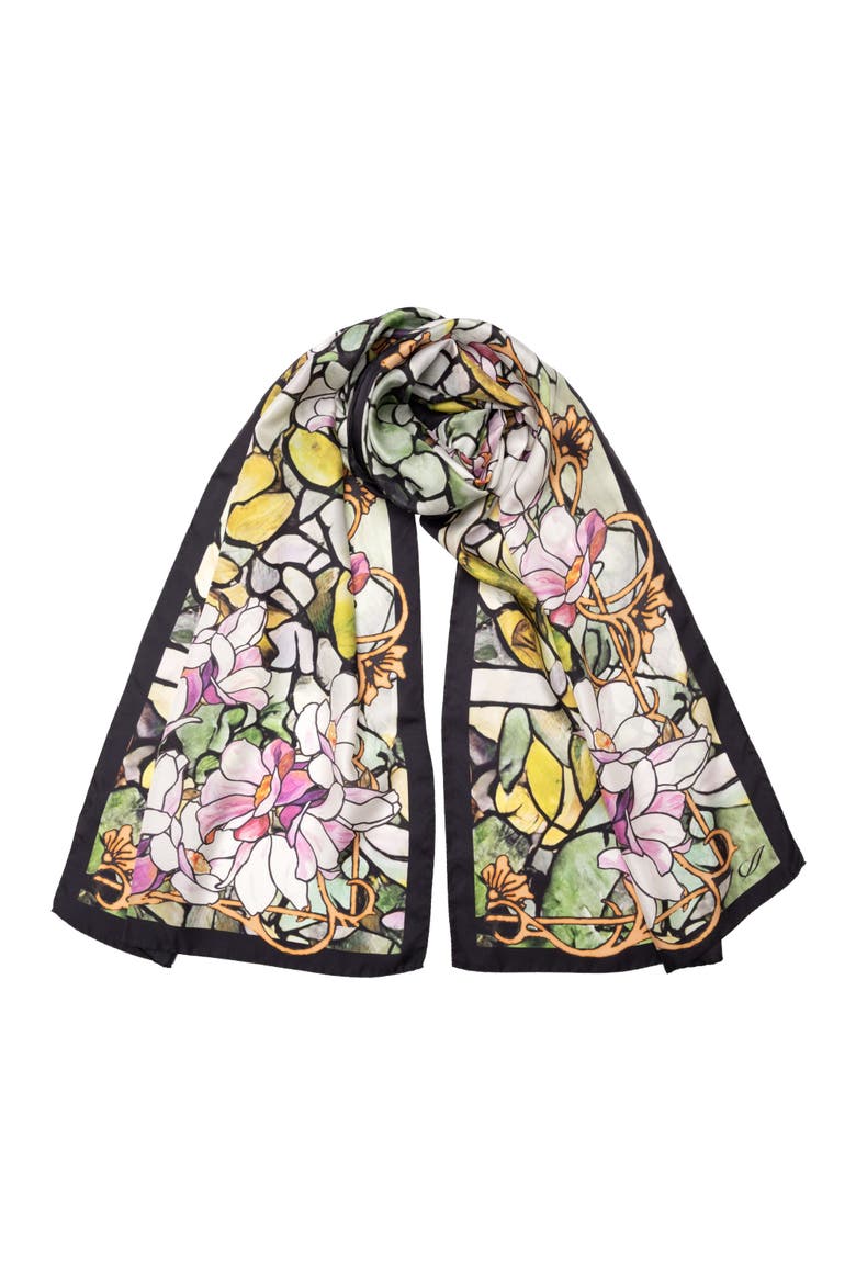Tiffany - Long Silk Scarf for Women, Main, color, Pink