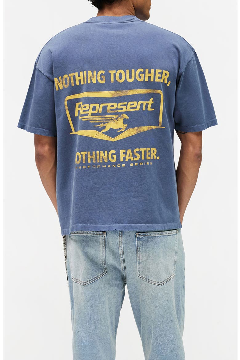 Nothing Faster Cotton T-Shirt, Alternate, color, INDIGO