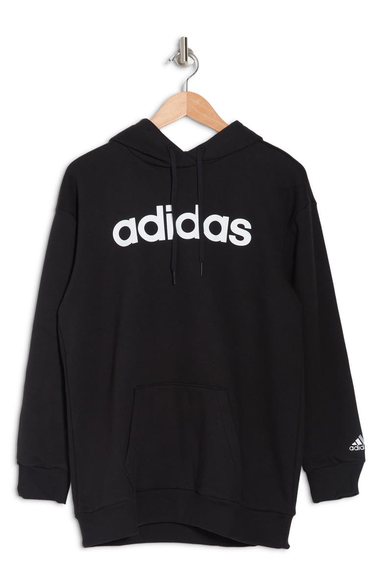 adidas Drawstring Logo Hoodie, Alternate, color, 
