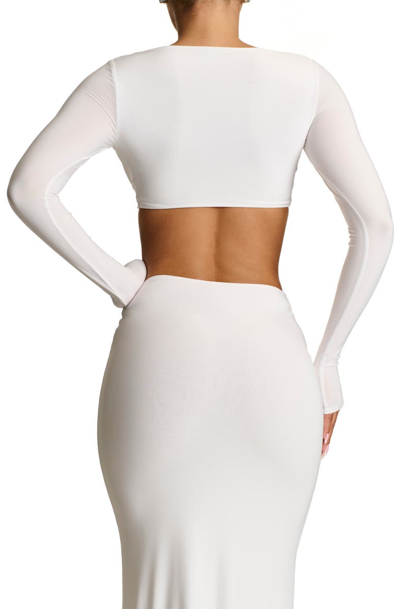 N BY NAKED WARDROBE Ring Detail Cutout Crop Top, Alternate, color,
