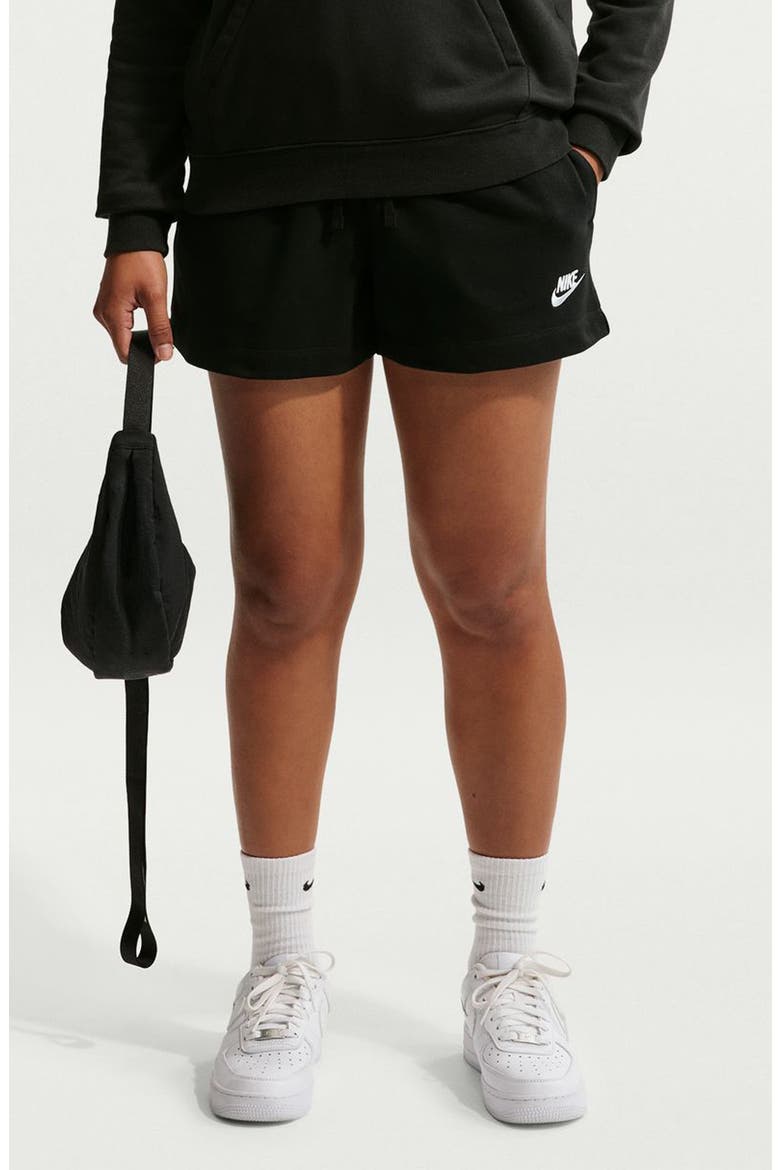 Club Fleece Shorts, Main, color, 010 BLACK/WHITE
