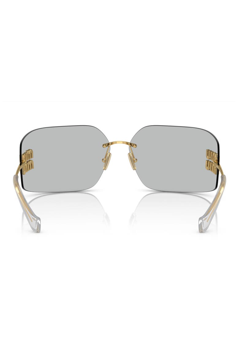 80mm Oversize Irregular Sunglasses, Alternate, color, GOLD / LIGHT GREY