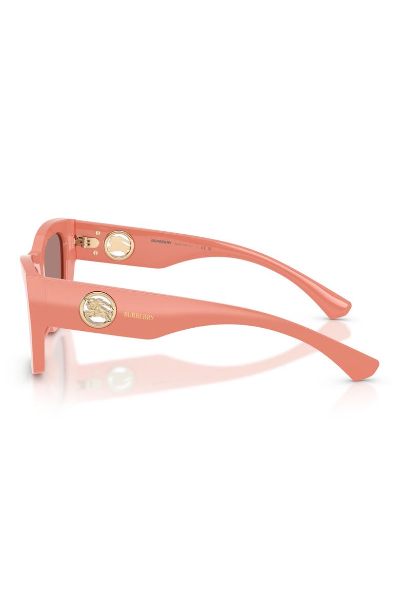 54mm Cat Eye Sunglasses, Alternate, color, PINK / LIGHT BROWN