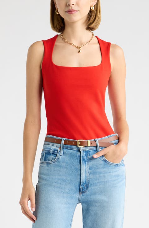 Square Neck Ponte Top