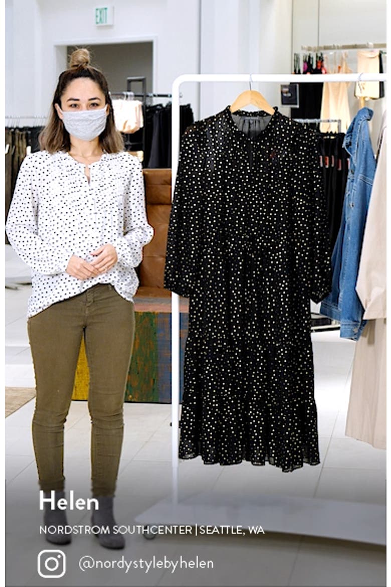 Julie Jordan Drawstring Waist Long Sleeve Midi Dress video