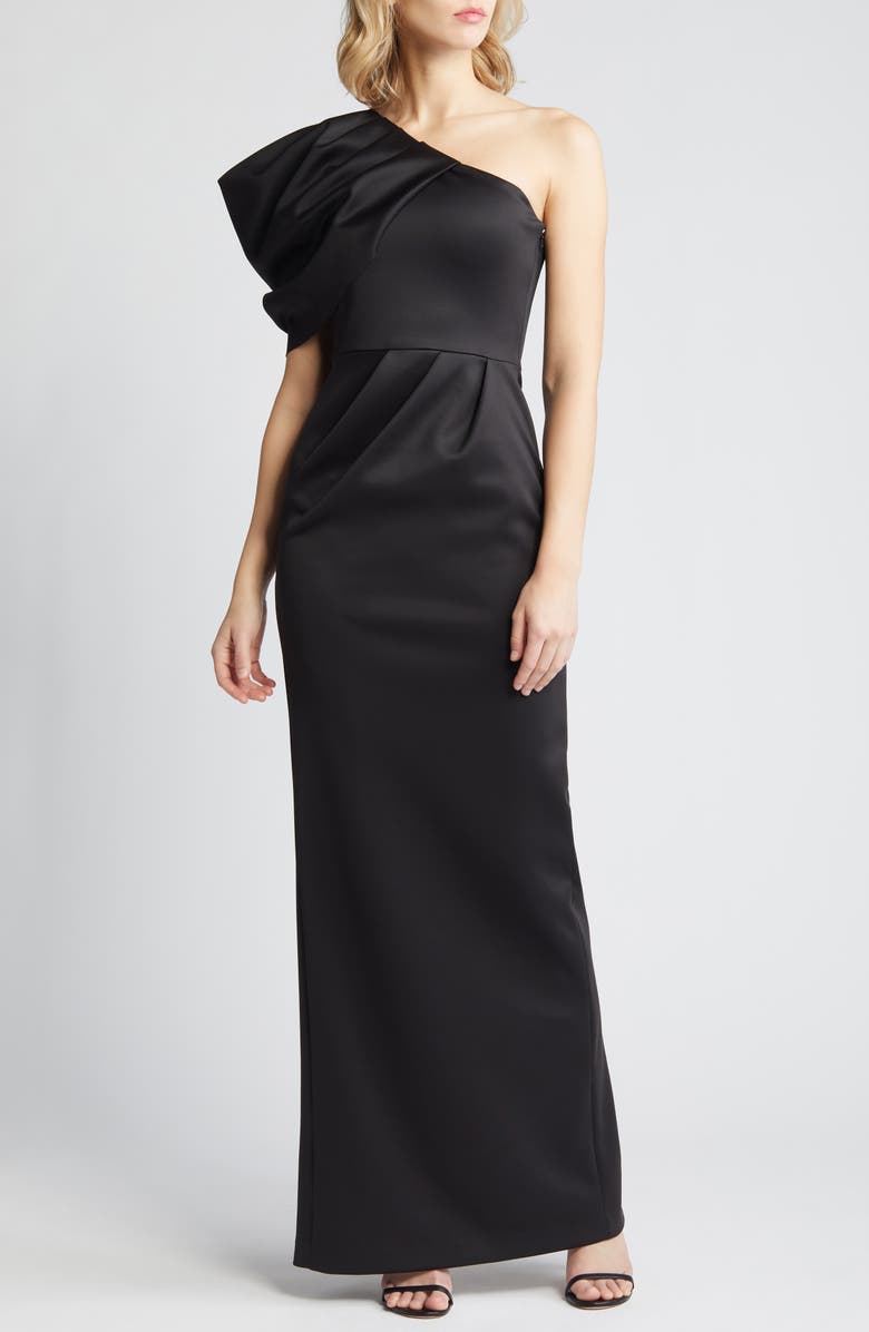 Black Halo Egan One-Shoulder Gown, Main, color, 