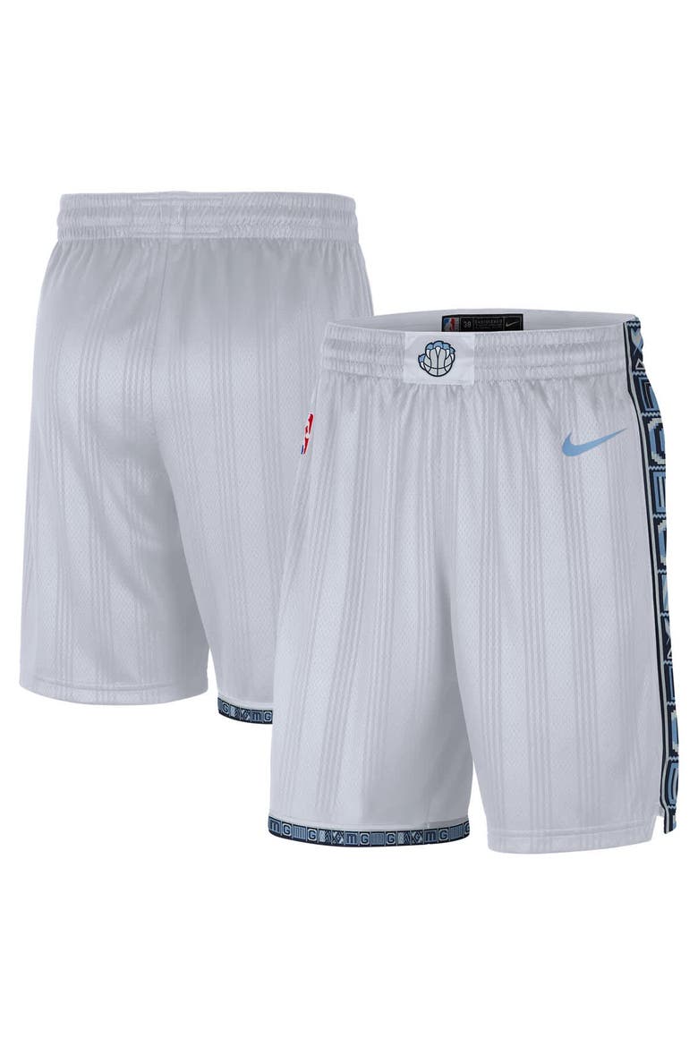 Men's Nike  White Memphis Grizzlies 2025/26 City Edition Remix Dri-FIT Swingman Shorts, Main, color, White