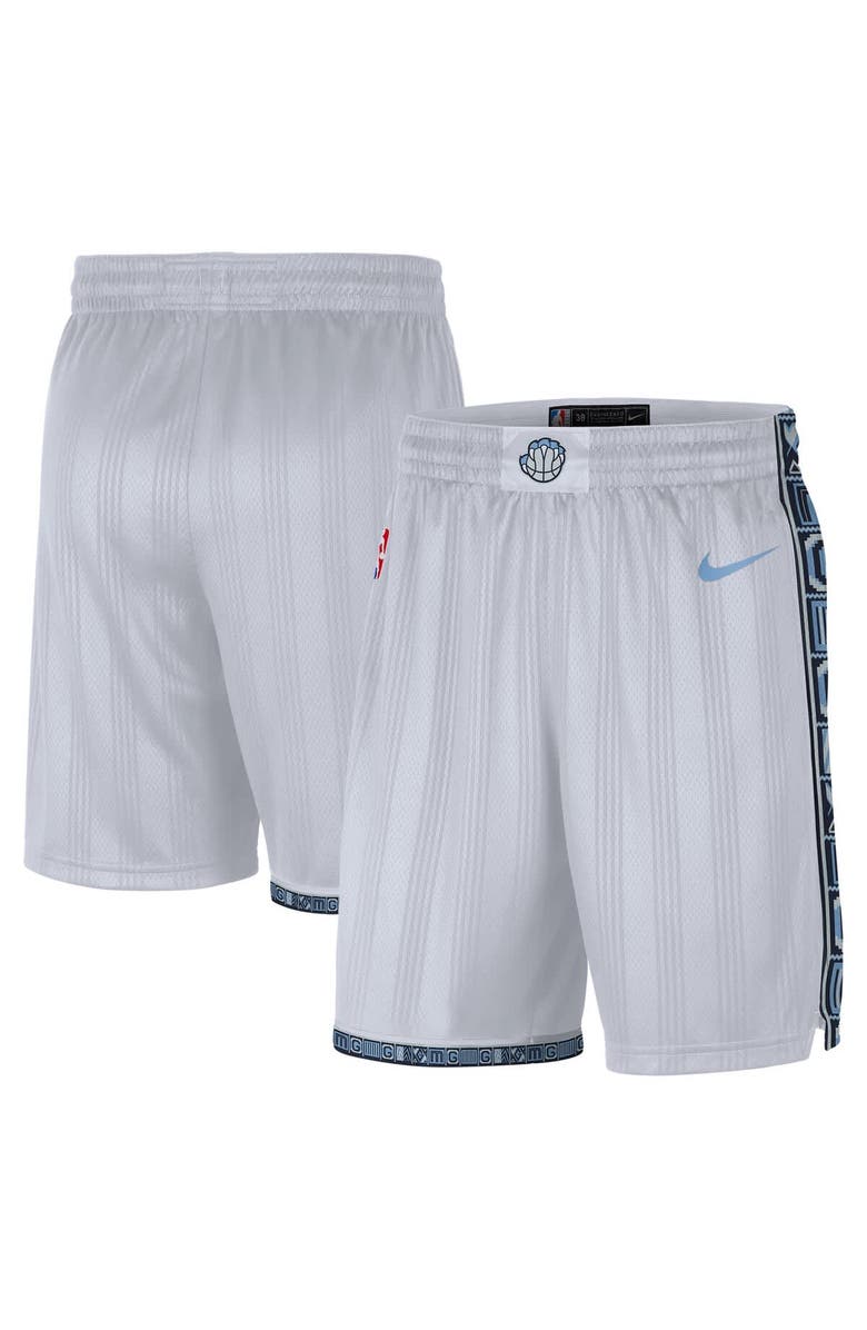 Nike Men's Nike  White Memphis Grizzlies 2025/26 City Edition Remix Dri-FIT Swingman Shorts, Main, color, White