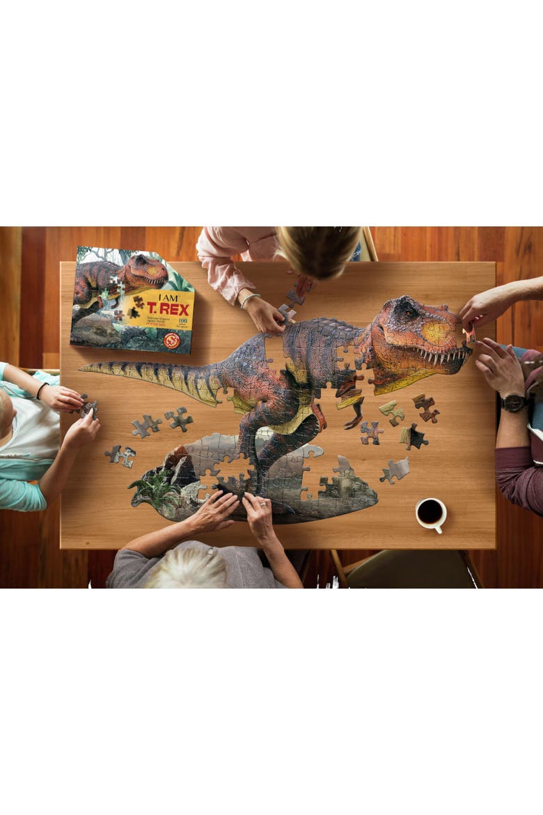T. Rex 100 Piece Jigsaw Puzzle, Alternate, color, Multicolored