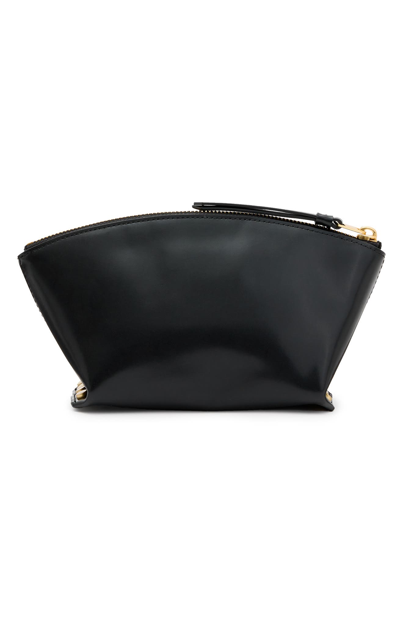 AllSaints Anais Stud Leather Clutch, Alternate, color, 