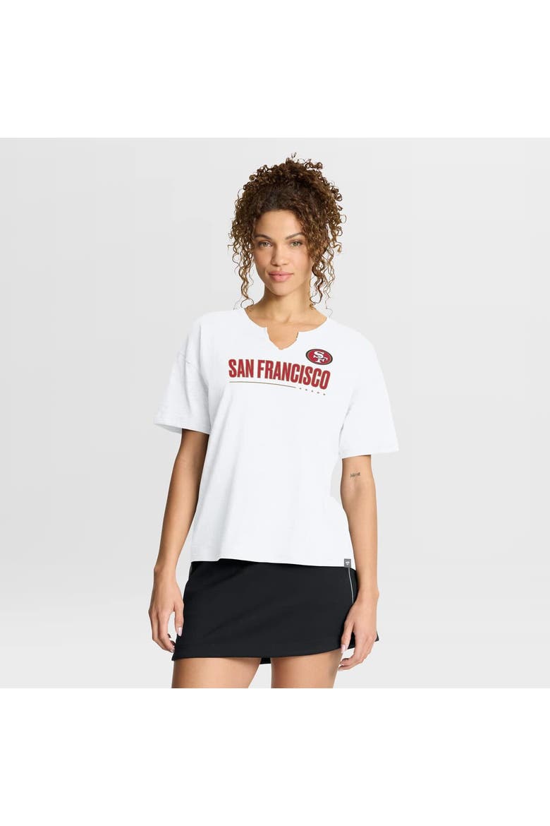 Women's Fanatics White San Francisco 49ers Redzone Slub Boxy T-Shirt, Main, color, White
