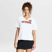 FANATICS Women's Fanatics White San Francisco 49ers Redzone Slub Boxy T-Shirt