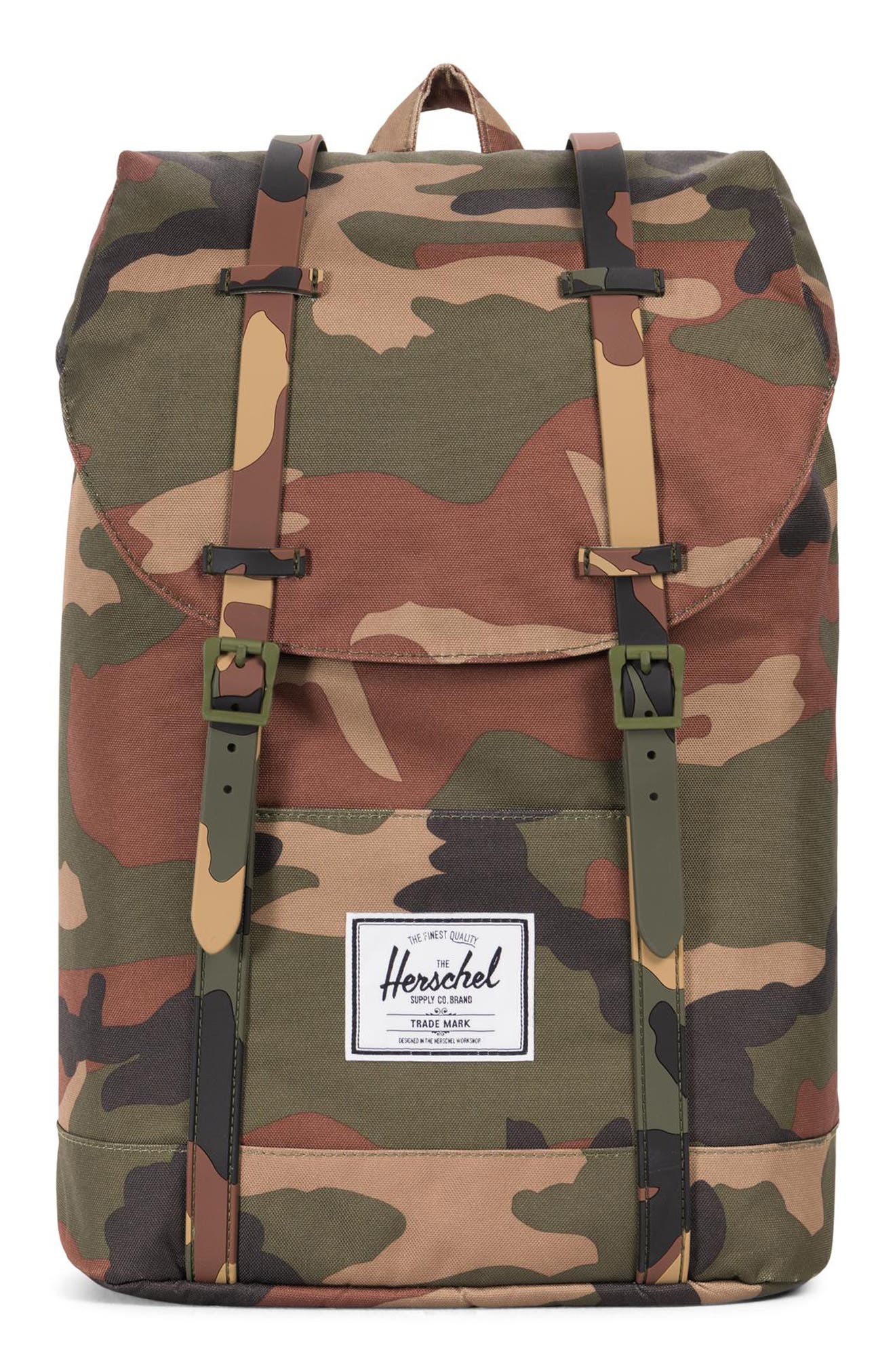 Retreat Backpack, Main, color, WOODLAND CAMO