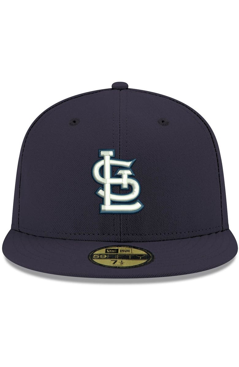 New Era Men's New Era Navy St. Louis Cardinals White Logo 59FIFTY Fitted Hat, Alternate, color, Navy