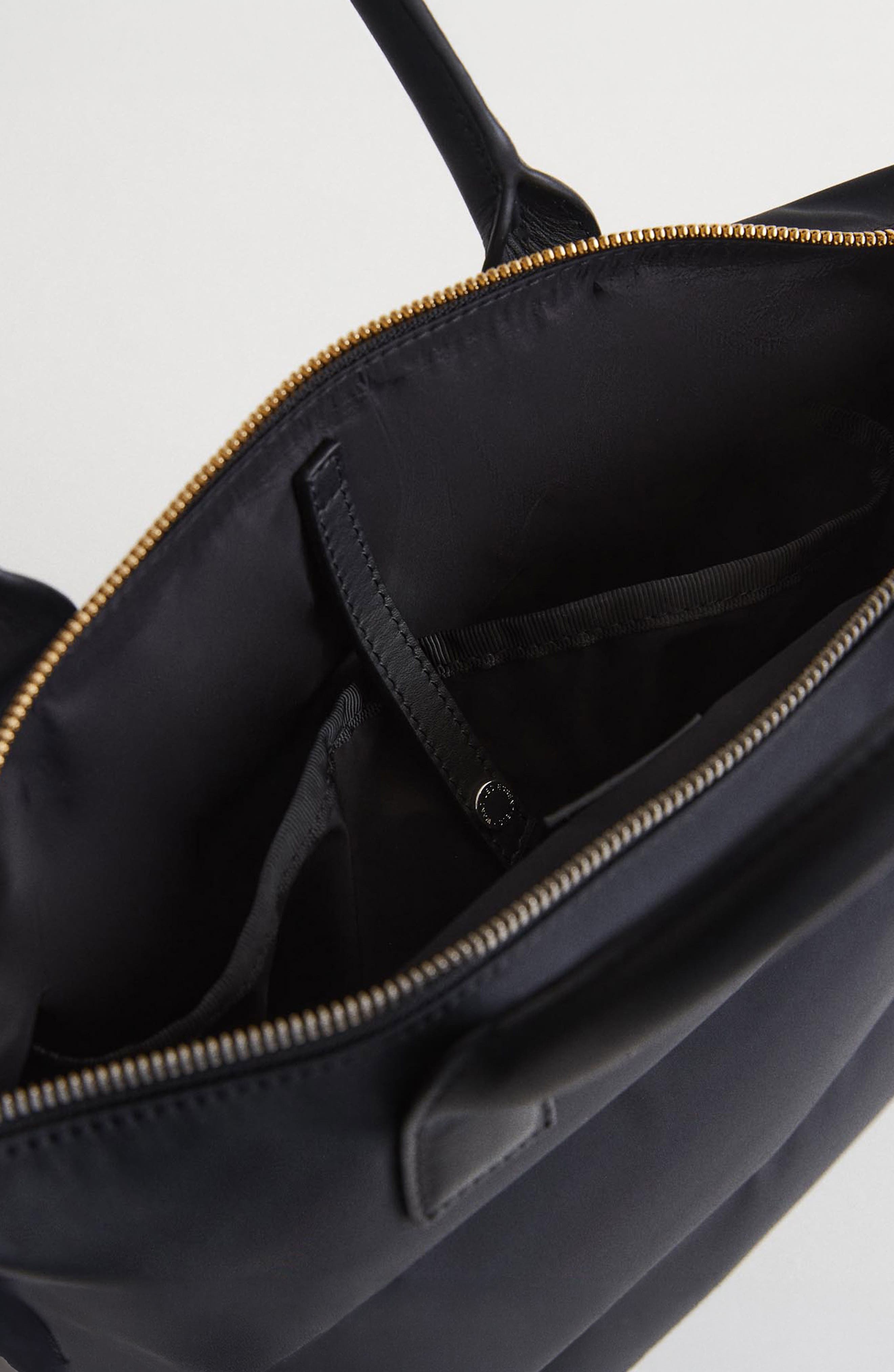 WANT Les Essentiels Mini Ohare Nylon Puffer Tote, Alternate, color, Black Nylon/ Black