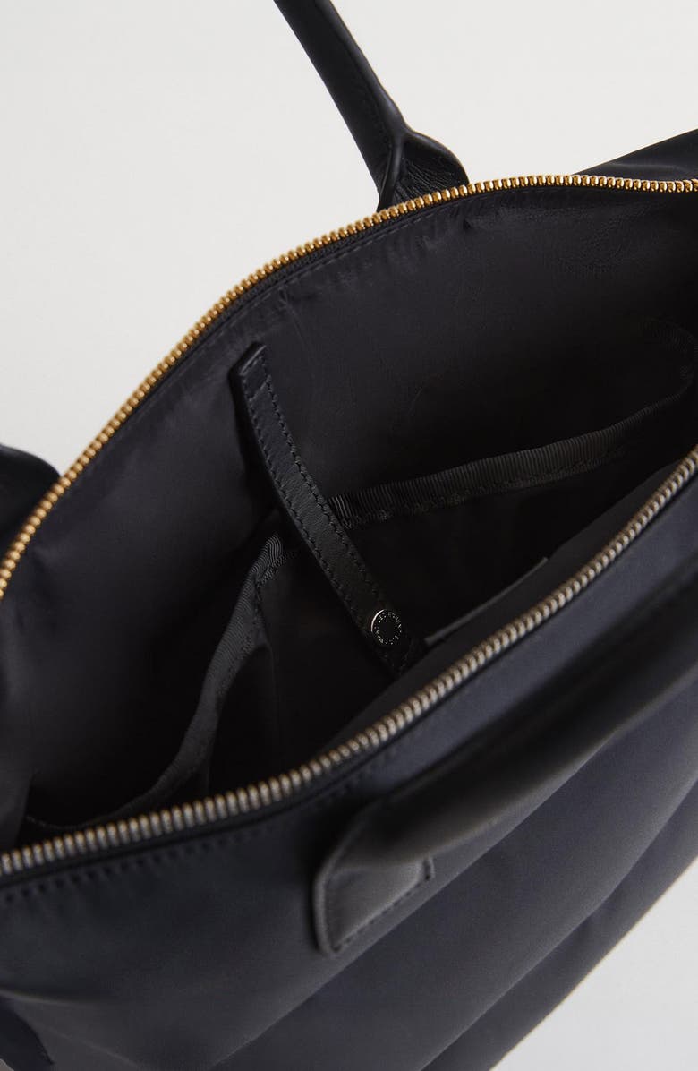 WANT Les Essentiels Mini Ohare Nylon Puffer Tote, Alternate, color, Black Nylon/ Black