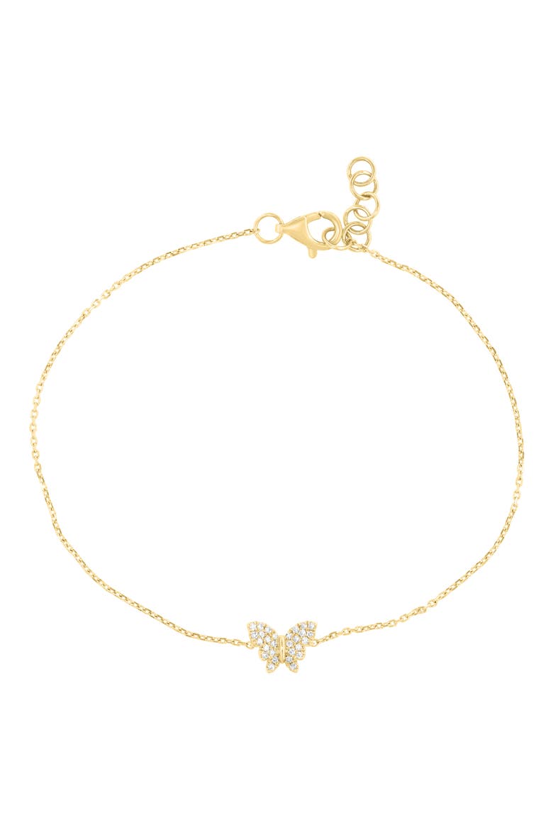 Pavé Diamond Butterfly Bracelet, Main, color, GOLD