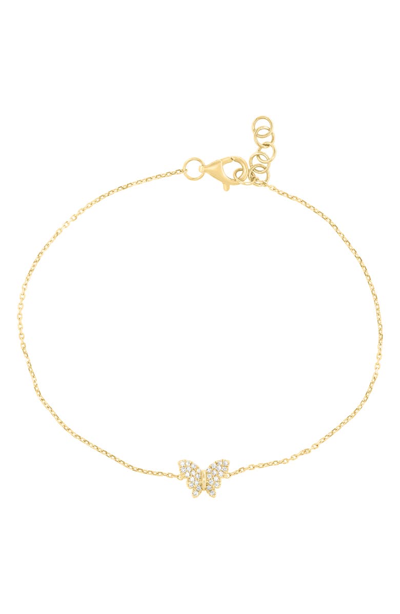 EFFY Pavé Diamond Butterfly Bracelet, Main, color, Gold