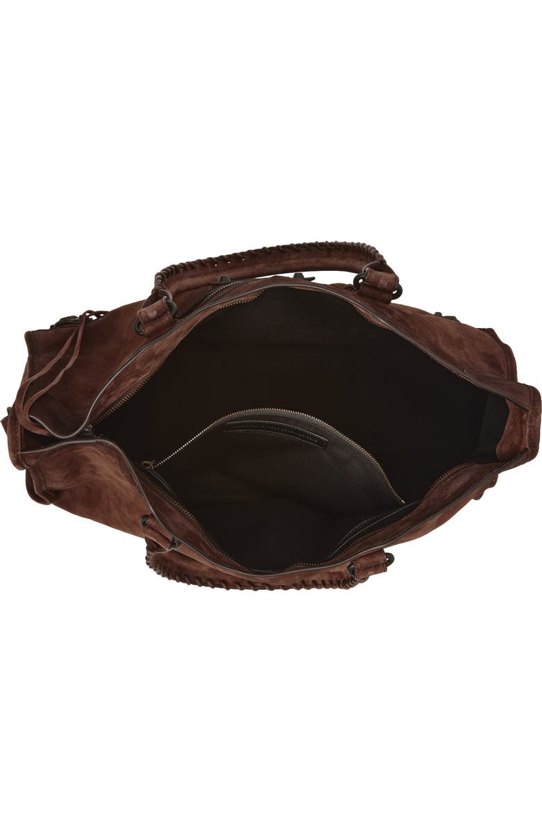 Balenciaga Large Le City Suede Satchel, Alternate, color,