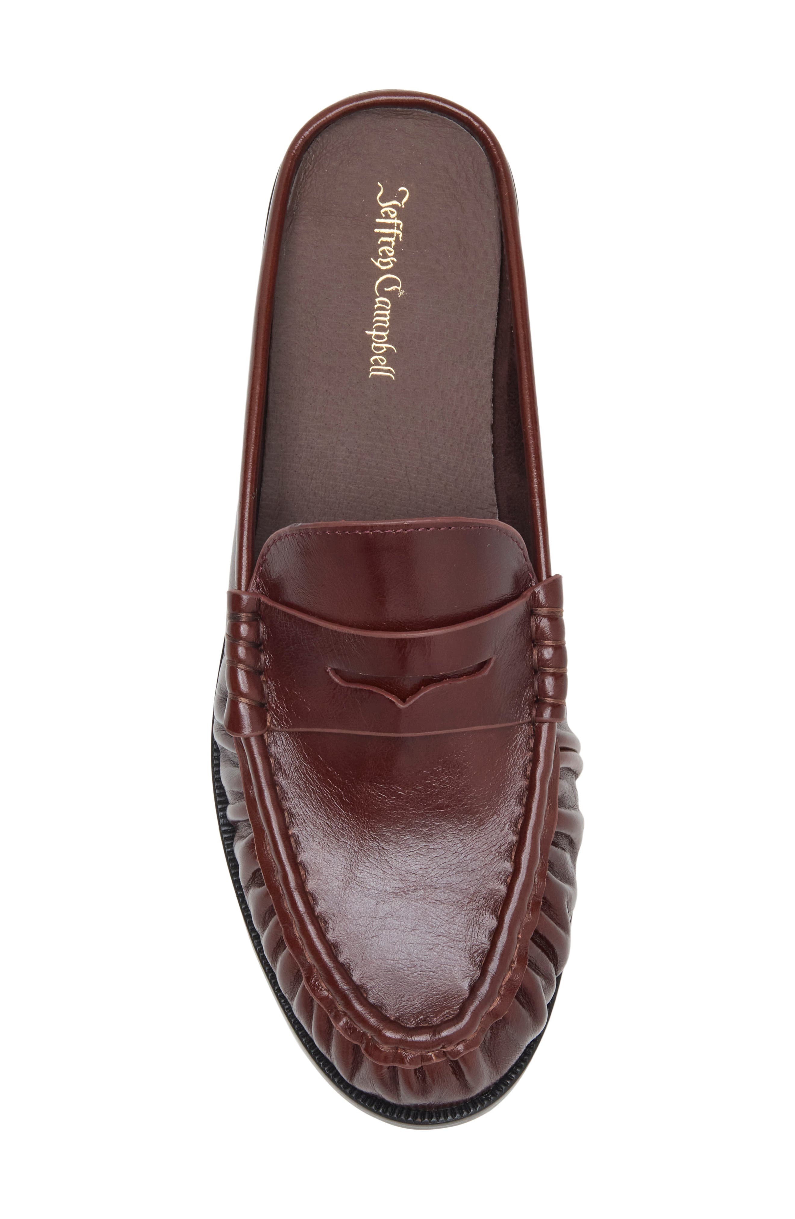 Zoomz Leather Loafer Mule, Alternate, color, BROWN