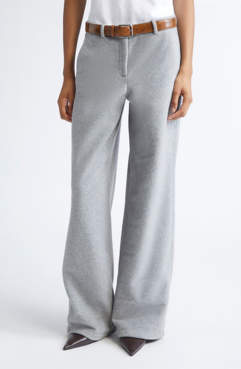 JULIE KEGELS Pleece Fleece Straight Leg Pants, Main, color, Grey